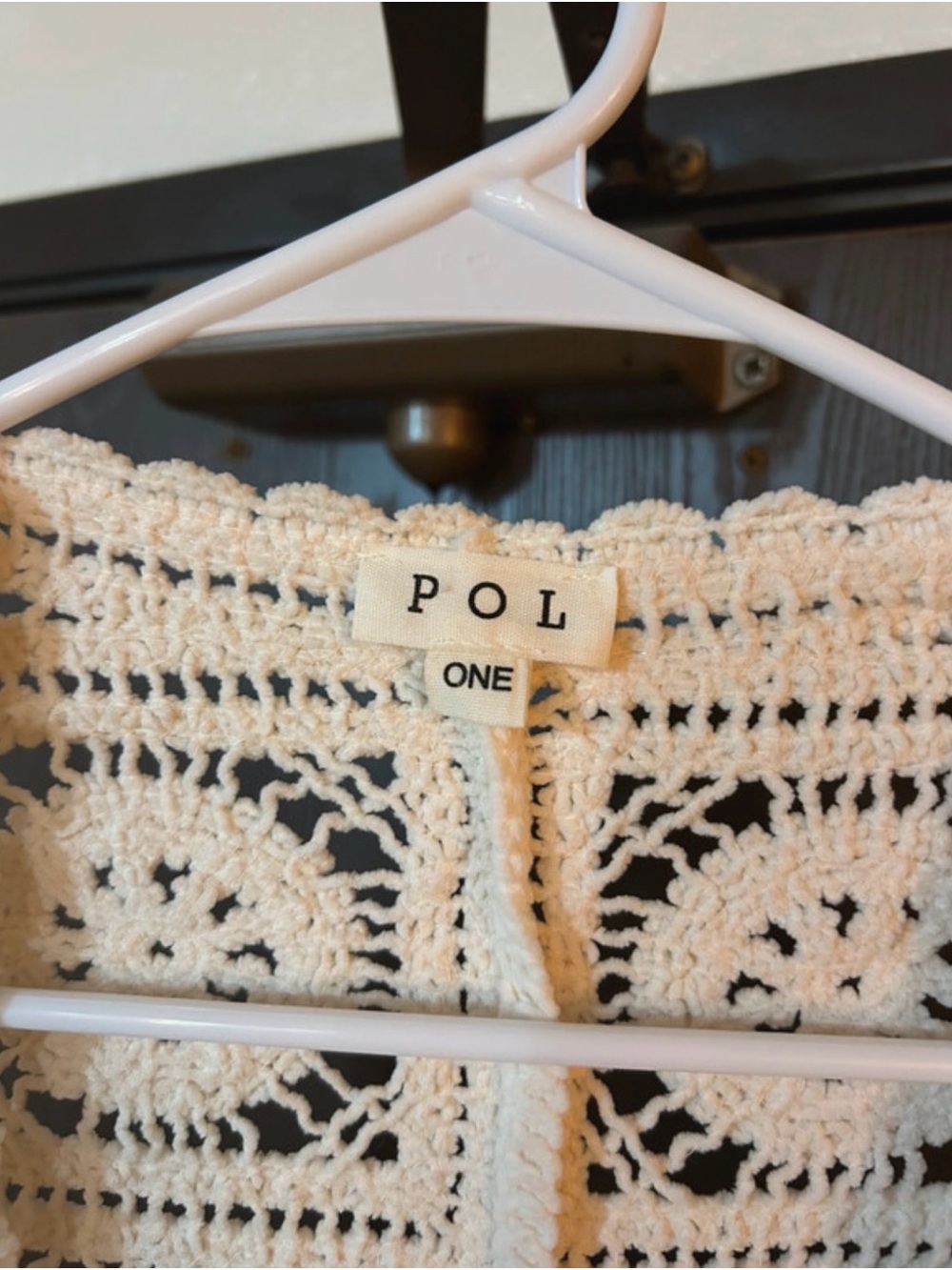 POL Cream Crochet Duster Cardigan - Picture 3 of 3